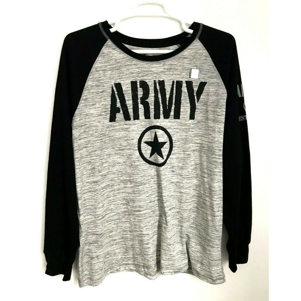 US Army Mens T-Shirt Thermal Long Sleeve Graphic Front SZ 2XL 50/52 NEW